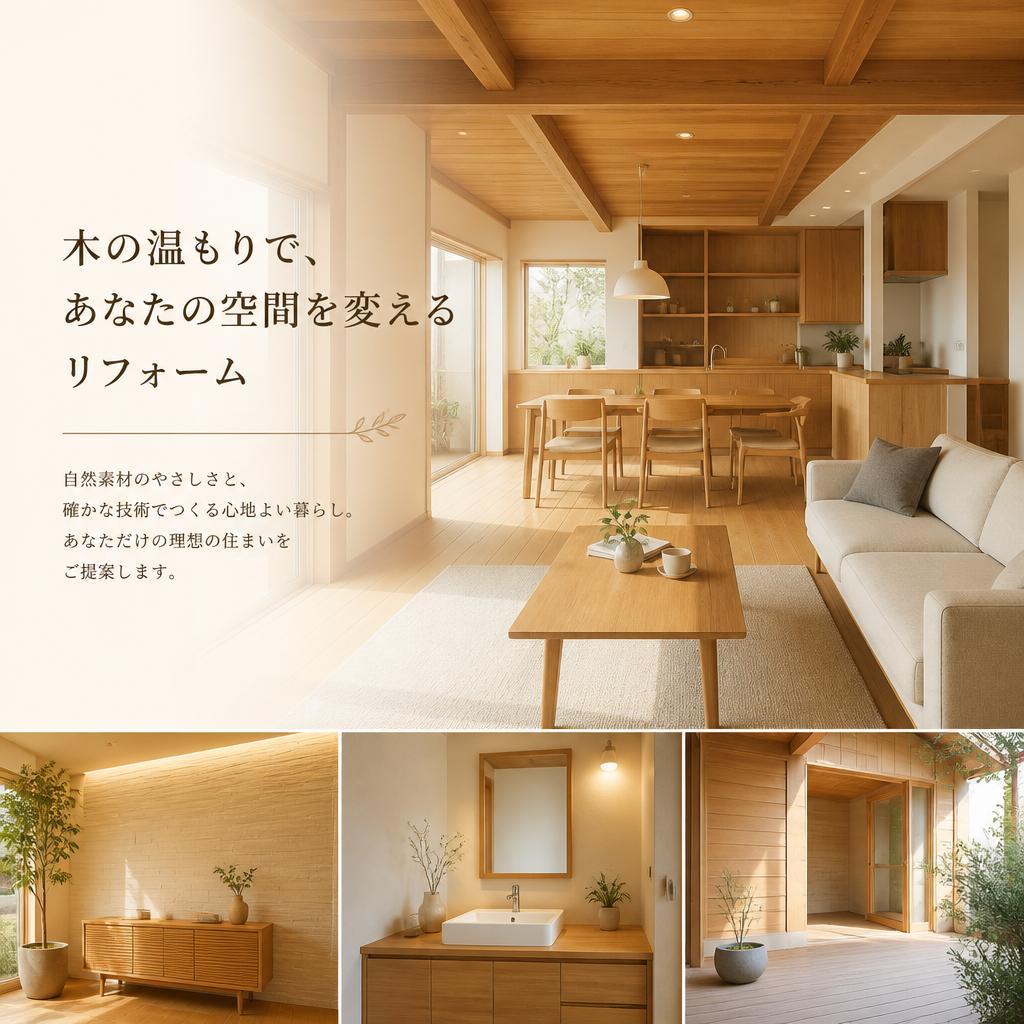 木の温もりで、あなたの空間を変えるリフォーム