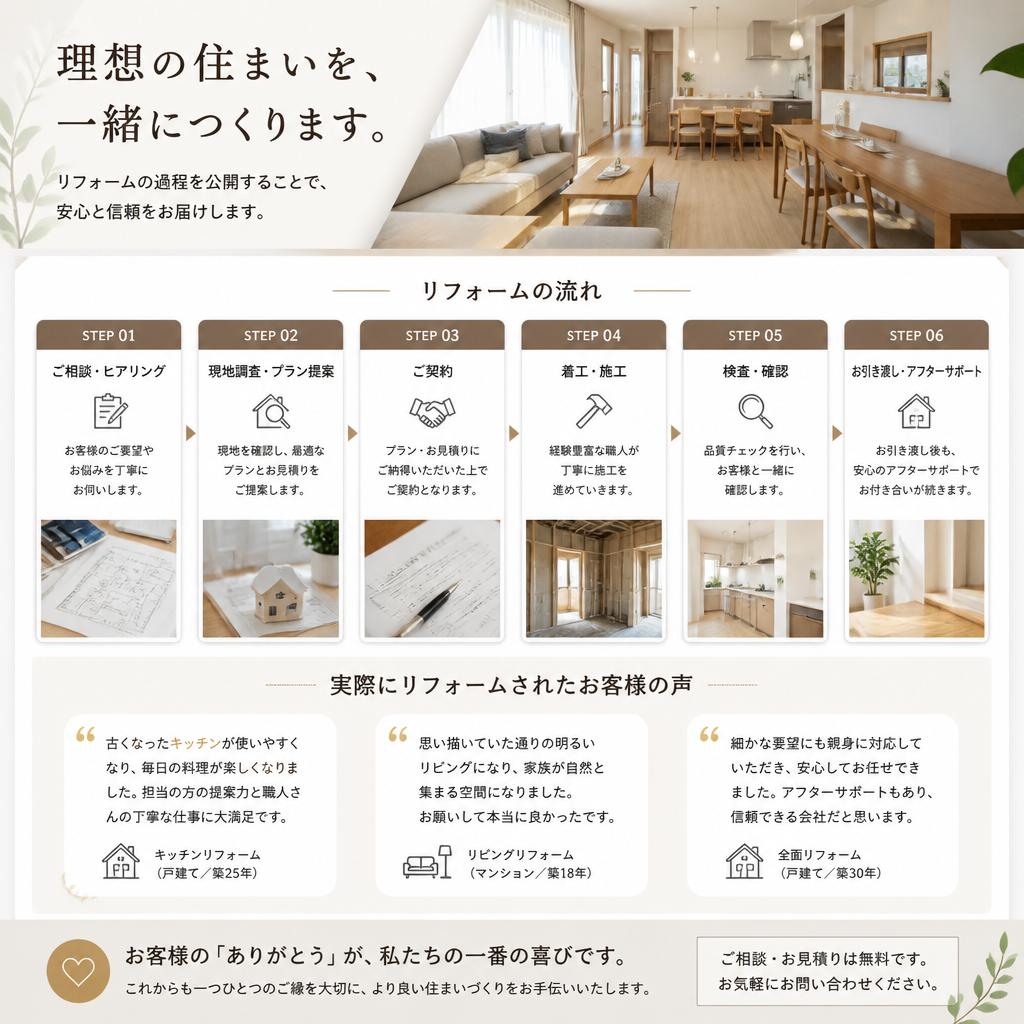 プロセスとお客様の声