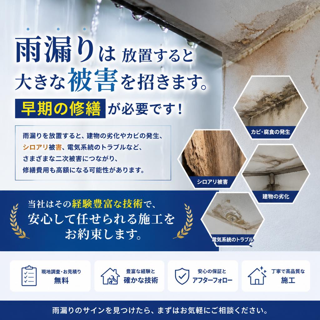 雨漏り修繕の重要性